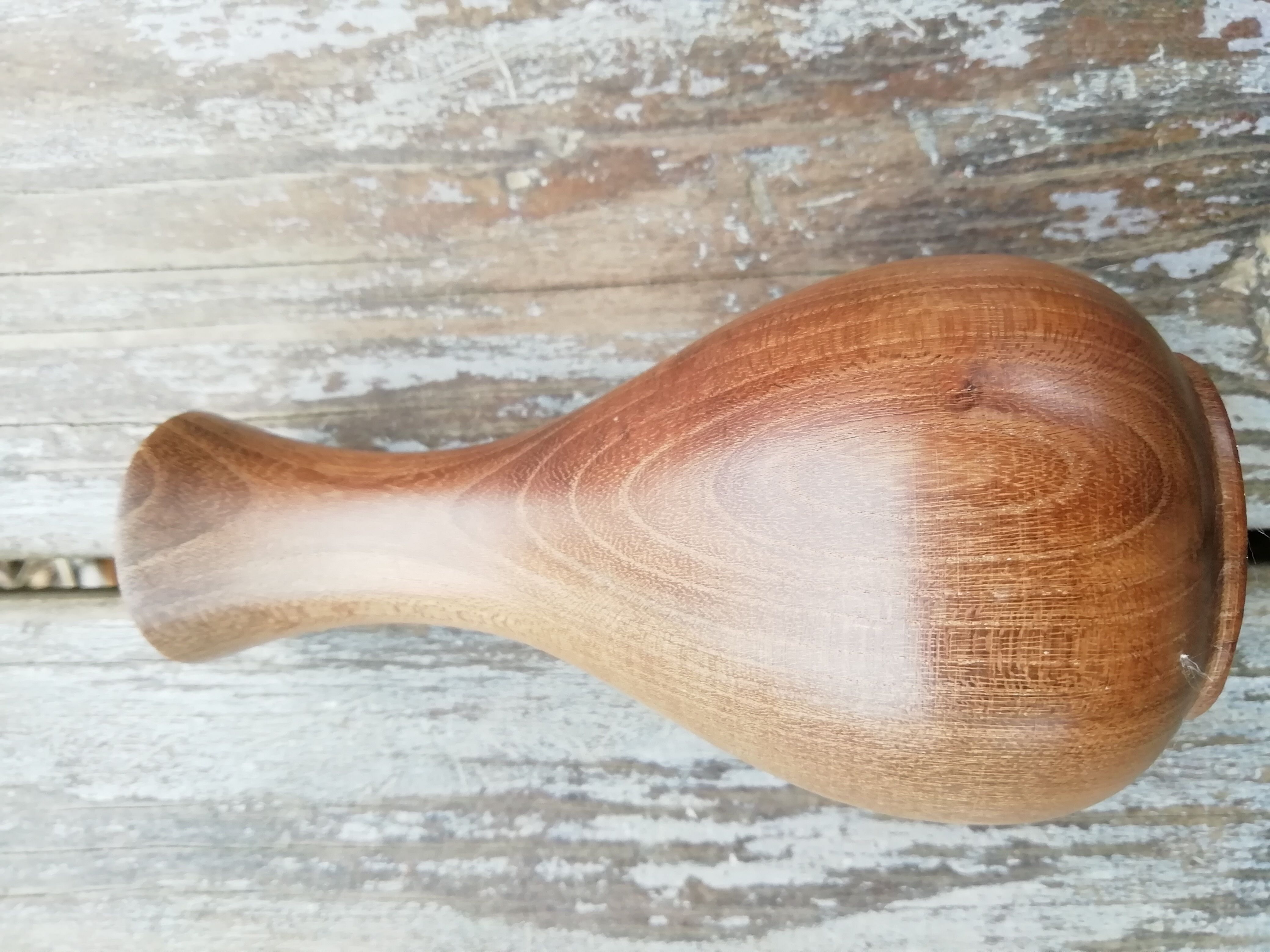 Pair of wooden vases