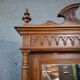 Neo-Gothic mirrored wardrobe in solid walnut – Late 19th century