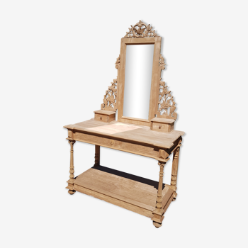 Raw oak dressing table