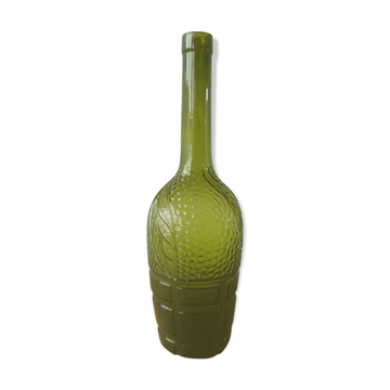 Bouteille ancienne verte fantaisie