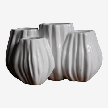 Vase blanc en céramique design Sia