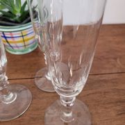 3 coupes à champagne en cristal