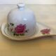 Butter dish with lid flowers