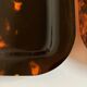Pair of tortoiseshell lucite trays 1970