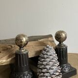 Pair of neo-classical andirons