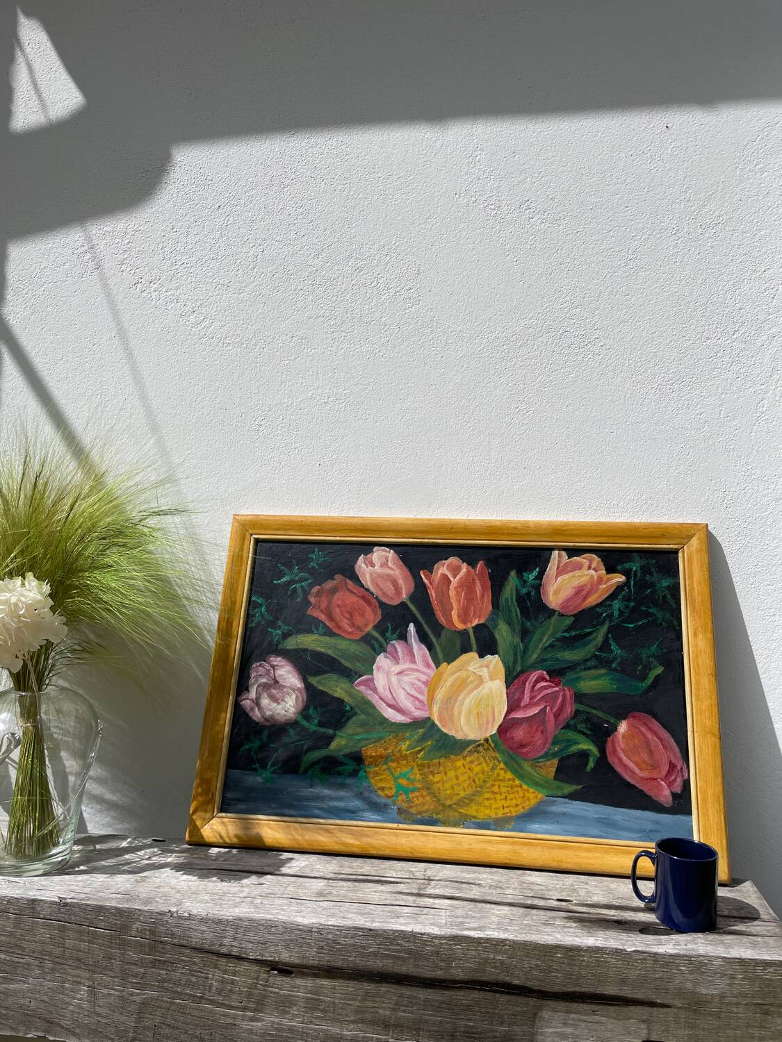 Large flower bouquet painting