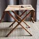 Fauteuil vintage pliant en rotin