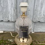 Hollywood Regency Style Brass Crystal Table Lamp