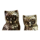 Duo de hiboux en laiton