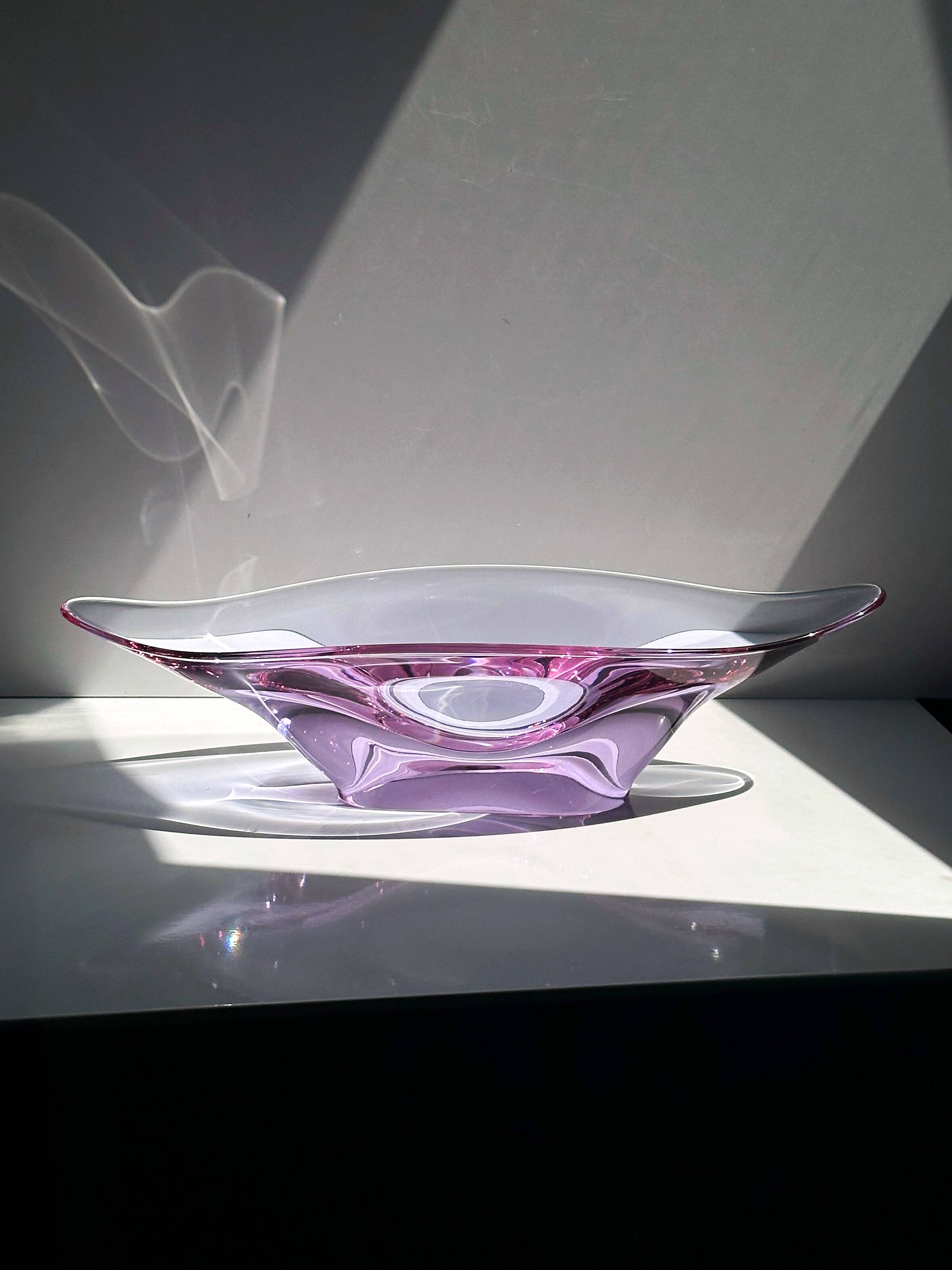 Bohemian Alexandrite / Neodym Glass Bowl by Skrdlovice