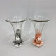 Ensemble de deux vases Art Déco Colombes en Verre par Josef Feigl pour Libochovice Glassworks, 1930s