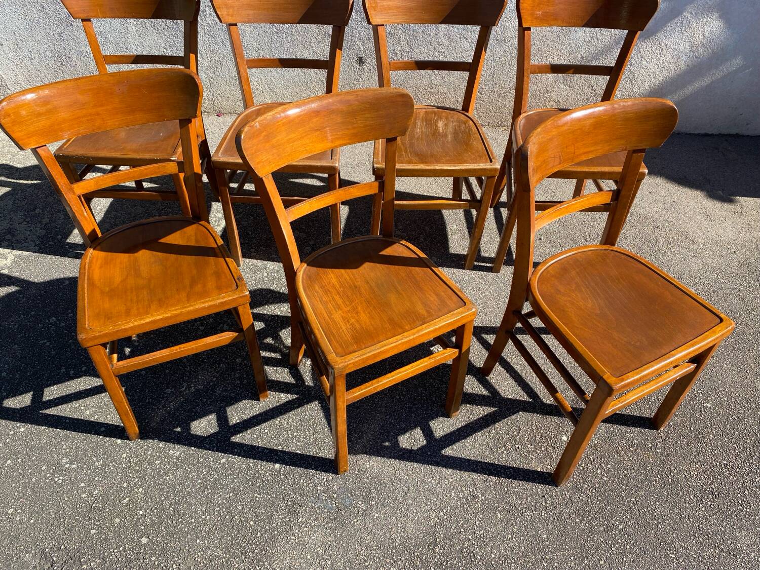 Set of 7 luterma bistro chairs