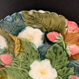 4 old and numbered dessert plates in slurry, strawberry model