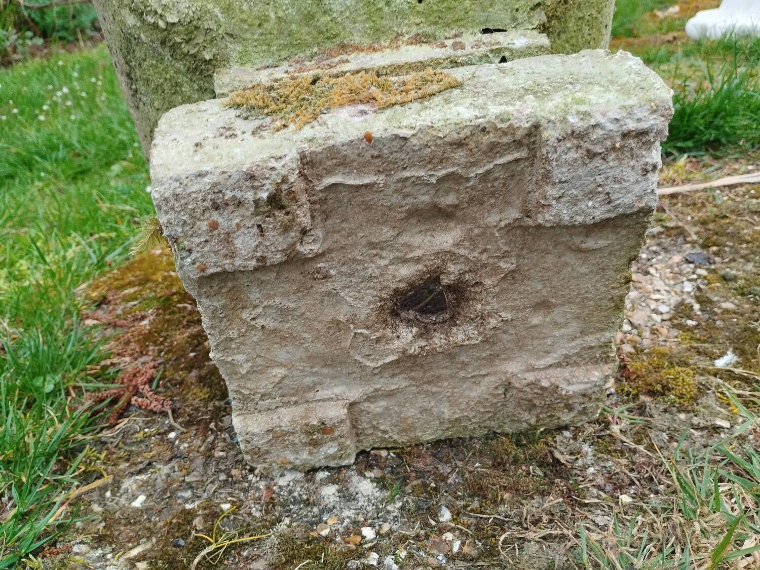 Pair of vintage antique stone Medici planters