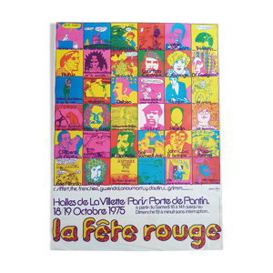 Affiche originale la fête rouge