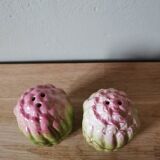 Set of 2 vintage salt and pepper shakers asparagus shape