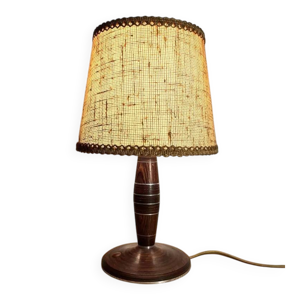 Lampe vintage pied bois