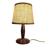 Lampe vintage pied bois