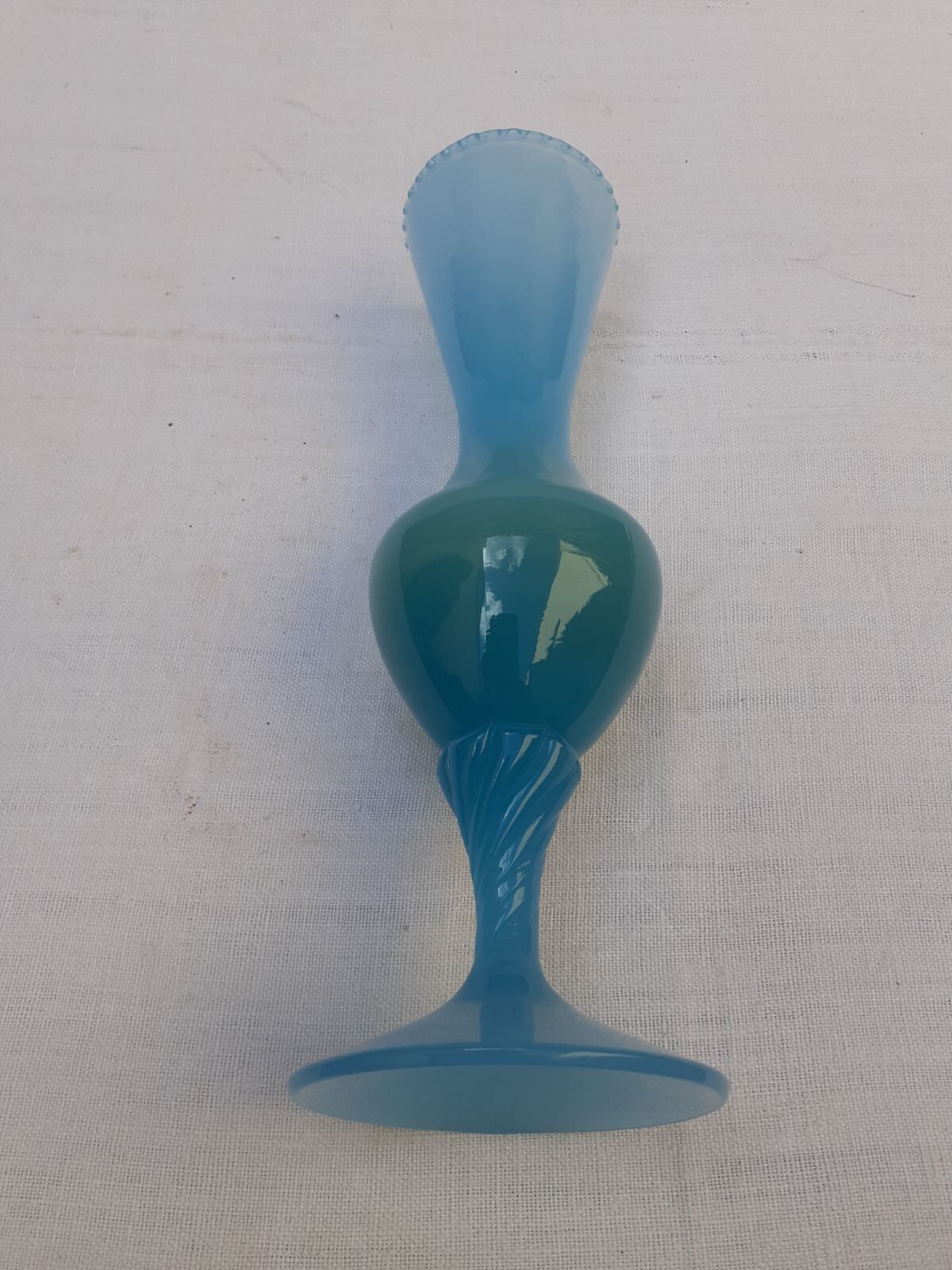 Blue opaline vase