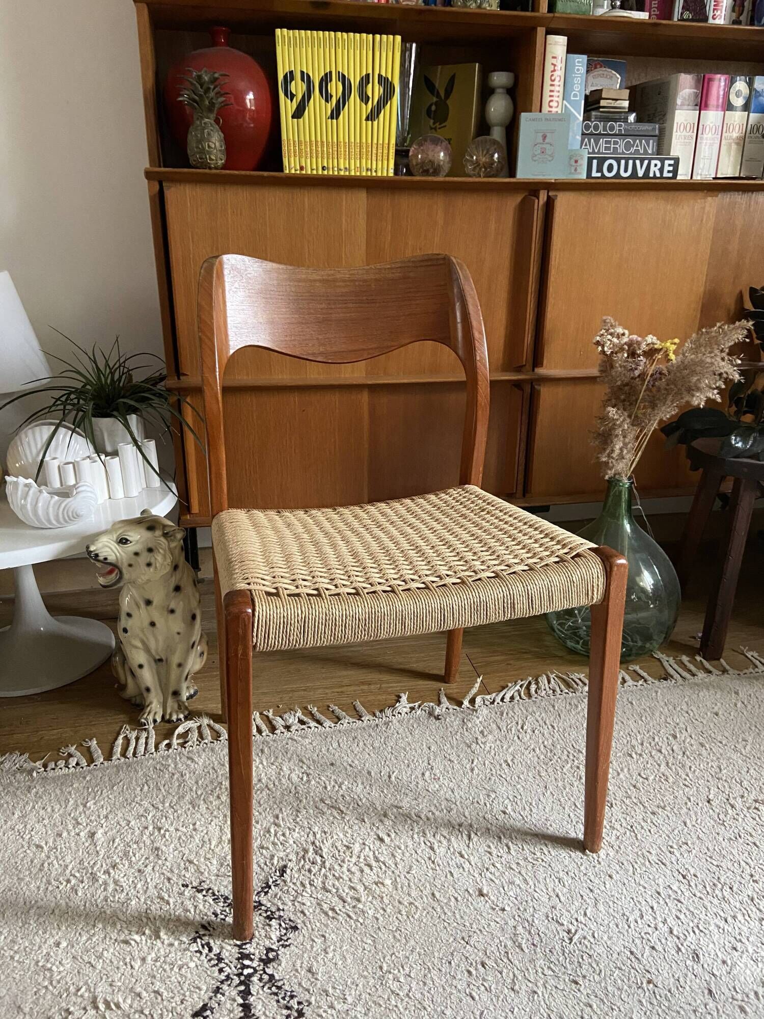 Chair n•71 by Niels Otto Moller in teak and Danish rope