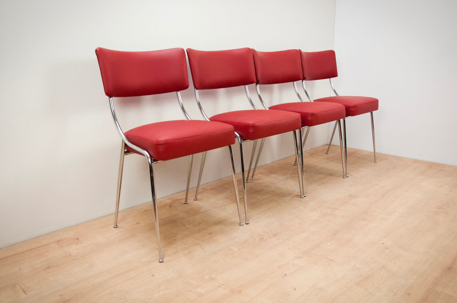 Italian Chrome Dinning Chairs, 1950s, Set of 2