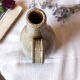 Bouteille poterie en grès beige