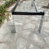 Coffee table in chromed metal and marble 1970
