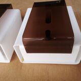 Lot of two Plexiglas 1970s wall light