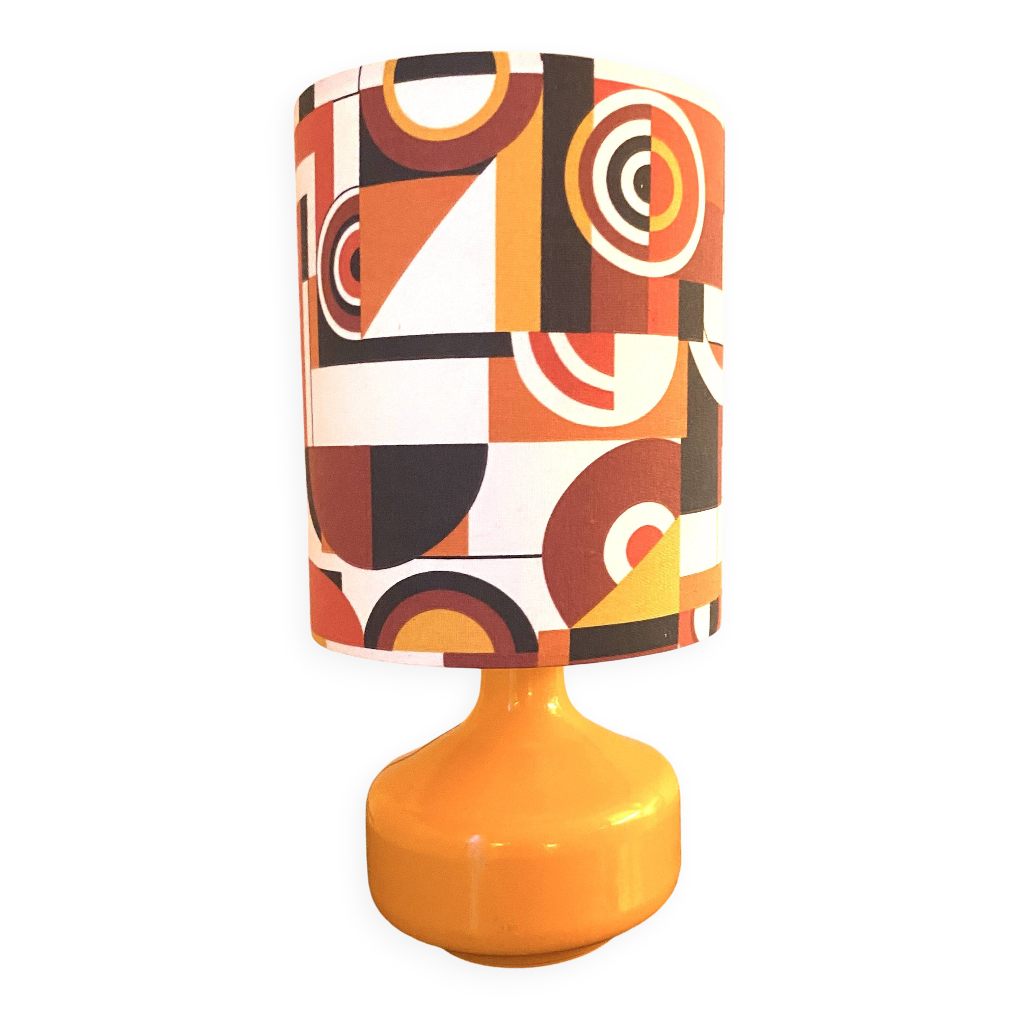 Vintage orange ceramic lamp