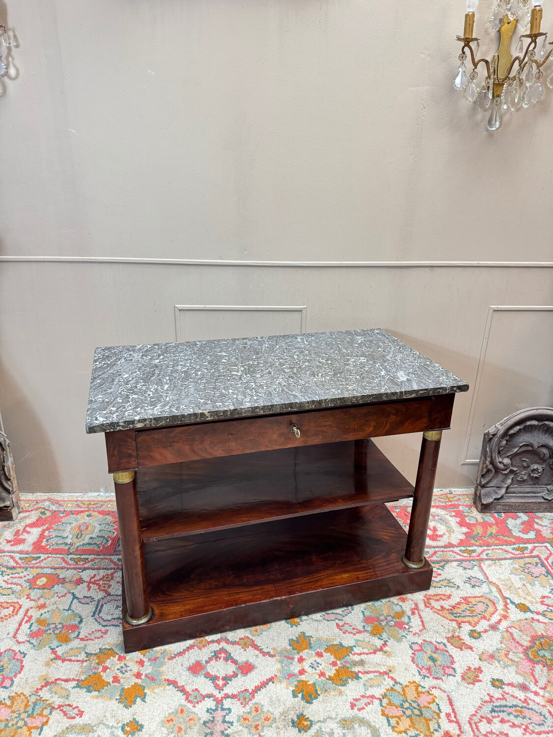 Console en acajou d’époque empire xix eme siècle