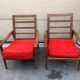 Paire de fauteuils en teck style scandinave, années 70