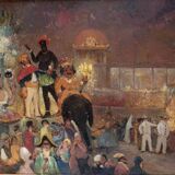Peinture de scène de carnaval