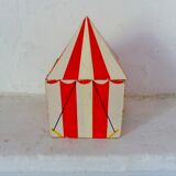 Vintage circus with wooden subjects