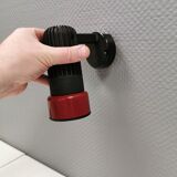 Small vintage wall lamp in hard pressed black and red plastic