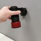Small vintage wall lamp in hard pressed black and red plastic