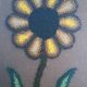 Grande tapisserie rétro à fleurs