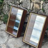 Pair of hanging display cases