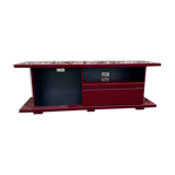 Meuble tv rectangulaire plexiglass bordeaux lie de vin david lange vin