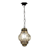 Suspension en Fer Forgé et Verre de Murano