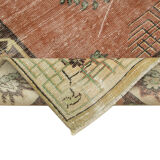 Tapis beige des années 1980 tissé à la main d'Anatolie 192 cm x 326 cm