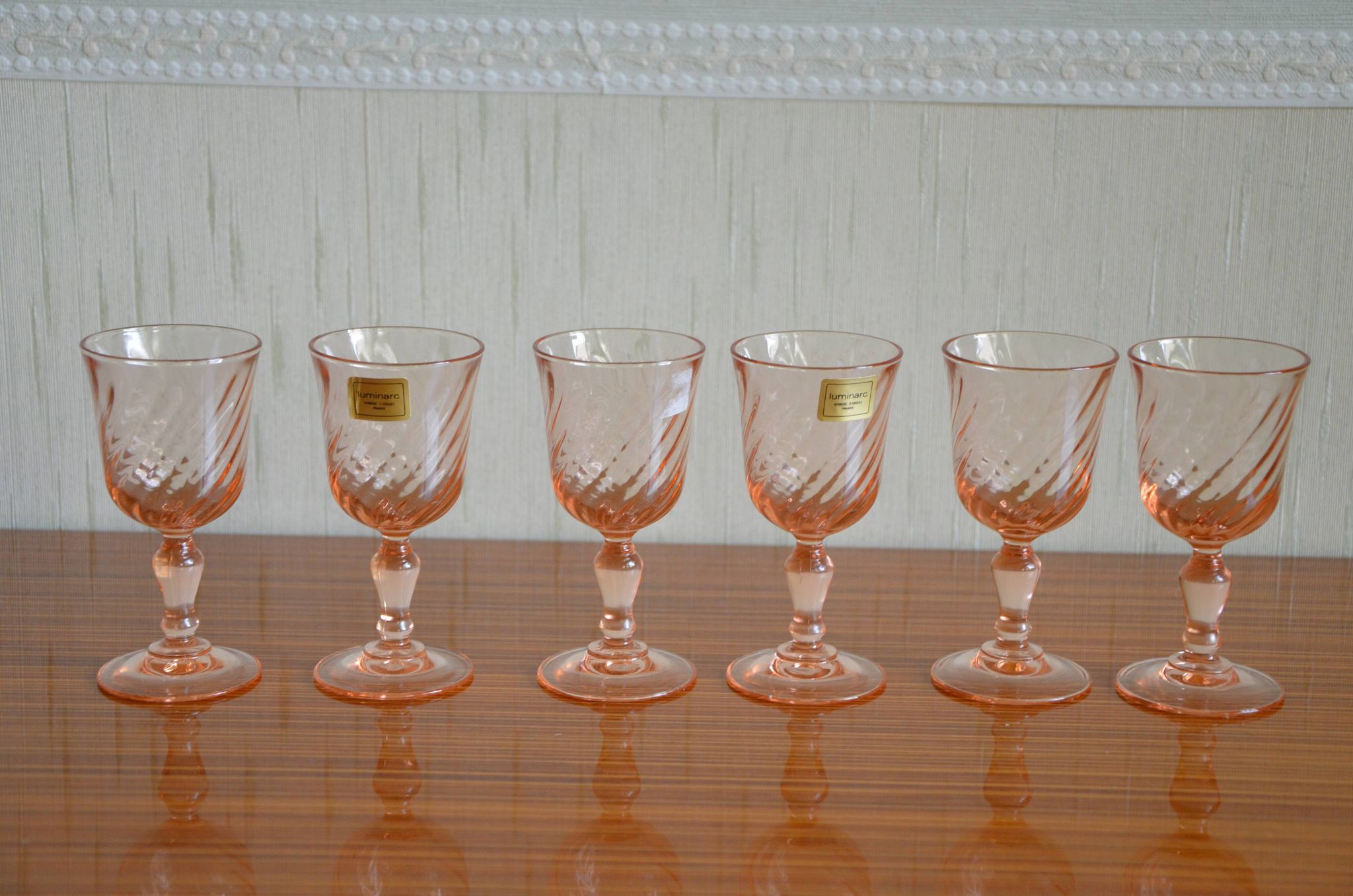 Set of 6 art deco liqueur glasses