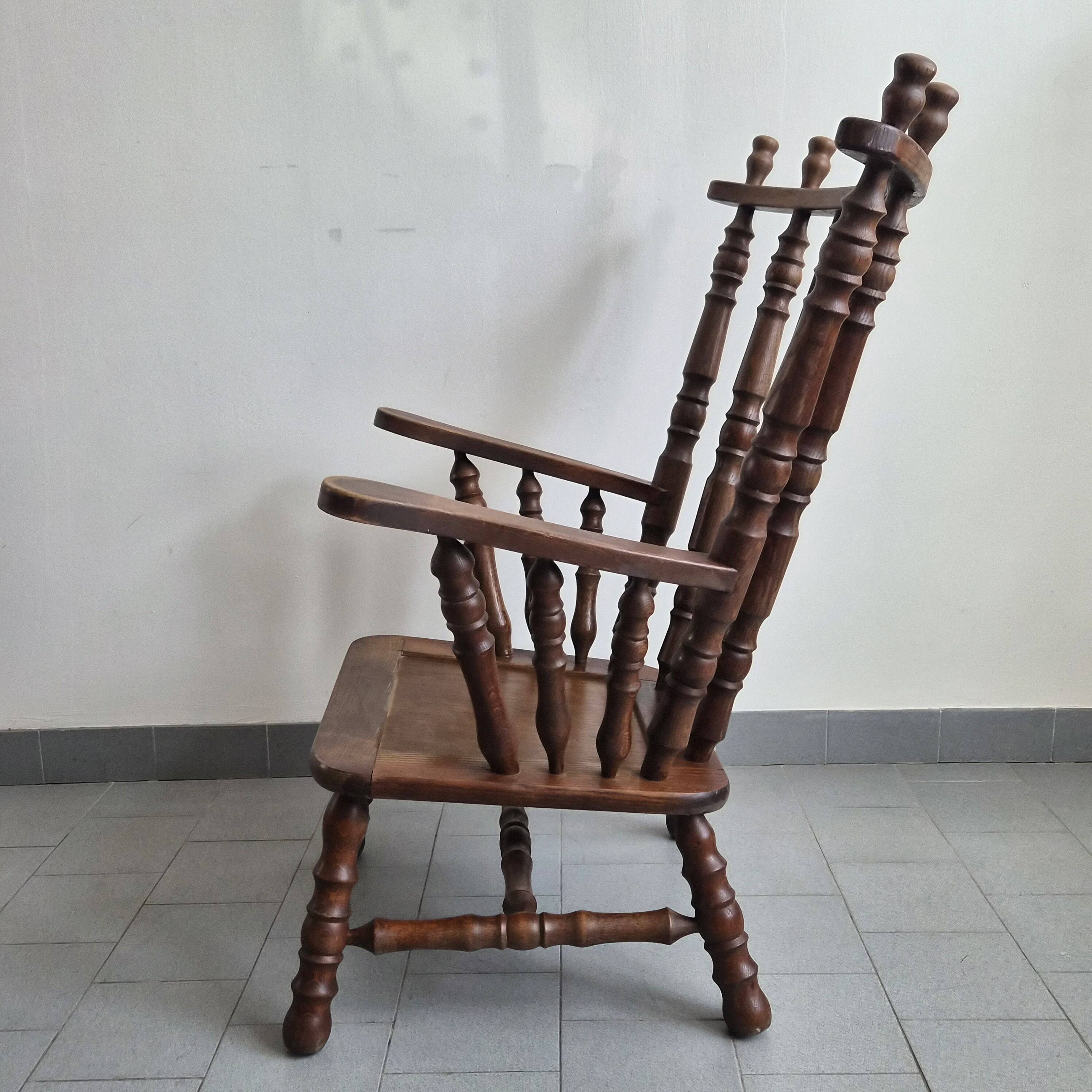 Pair of vintage brutalist armchairs from the 1970s.