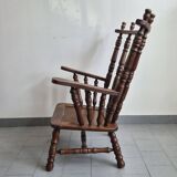 Pair of vintage brutalist armchairs from the 1970s.