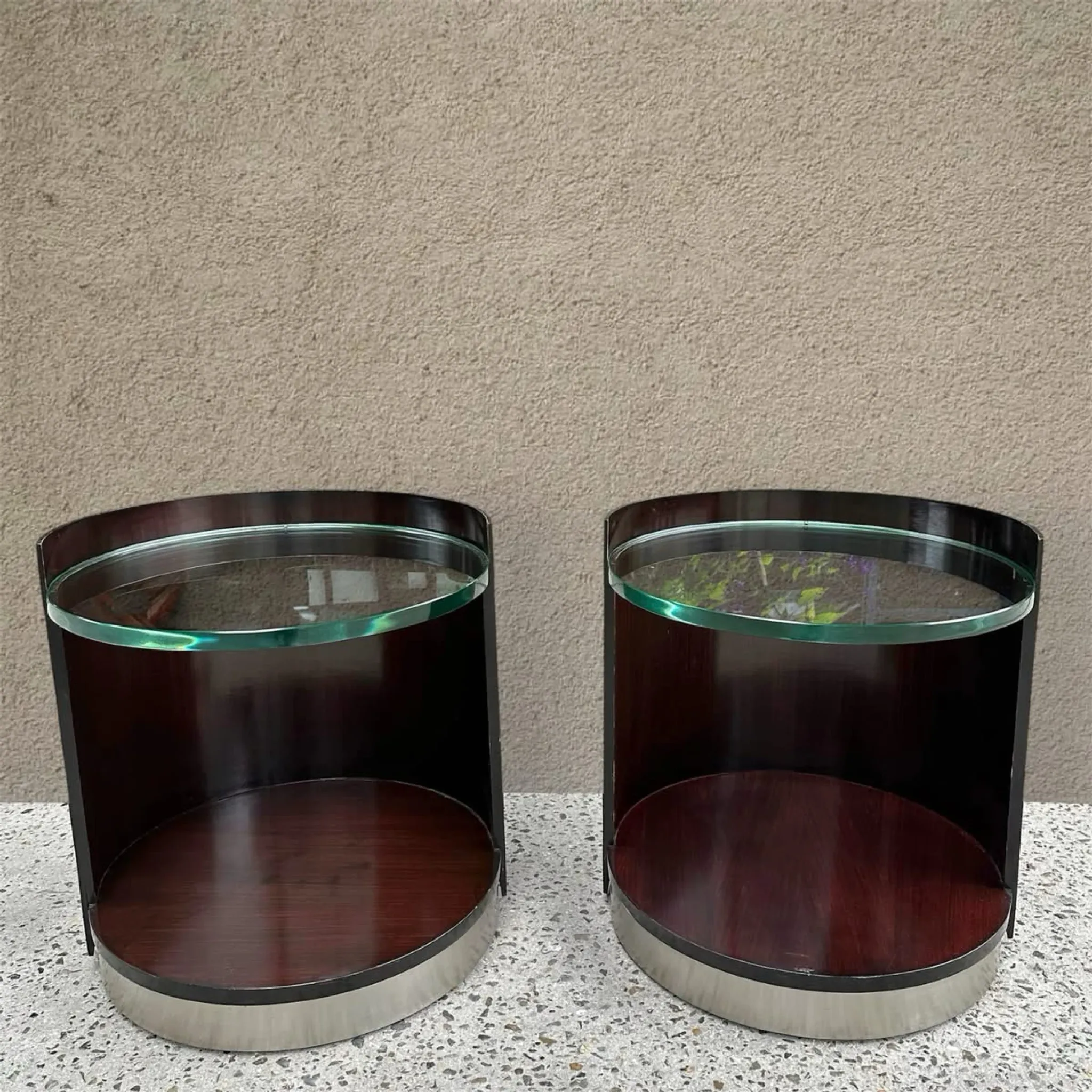 Pair of bedside tables by Gianni Moscatelli, 1970