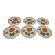 6 flat earthenware plates by Digoin Sarreguemines model G Genes dim 23,5 cm