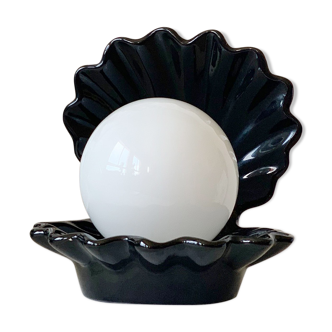 Black ceramic shell lamp