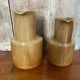 Pair of antique brenne pitchers in beige french stoneware vintage