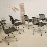 Set of 8 Charles and Ray Eames armchairs by Vitra model EA 117