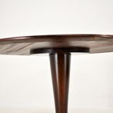 Designed mahogany round dining table, 1969