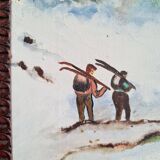 Peinture ancienne années 50 - tableau ancien